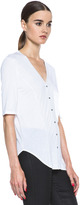 Thumbnail for your product : Helmut Lang HELMUT Lunar Modal-Blend Top in Optic White