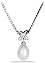 Thumbnail for your product : David Yurman X Pearl Pendant with Diamonds on Chain
