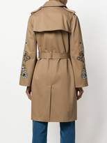 Thumbnail for your product : Alberta Ferretti embroidered trench coat