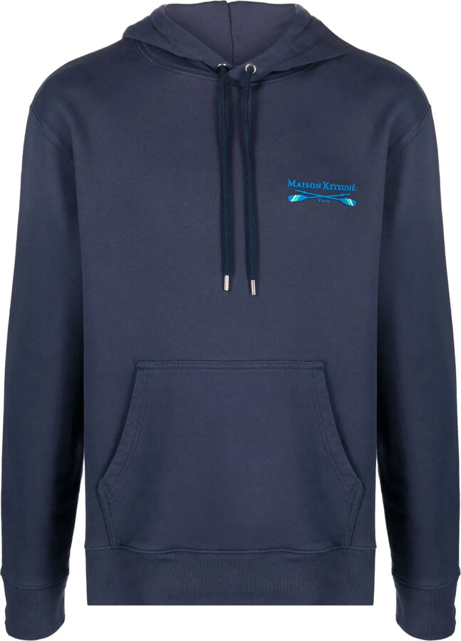 MAISON KITSUNÉ Oars logo-embroidered hoodie
