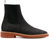Thumbnail for your product : Thom Browne suede Chelsea boots with signature stripe detailing
