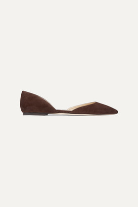Jimmy Choo Esther Suede Point-toe Flats