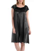 Thumbnail for your product : Ezi Women's Satin Silk Ruffle Nightgown