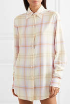 Thumbnail for your product : Marc Jacobs Checked Crepe De Chine Shirt - Yellow