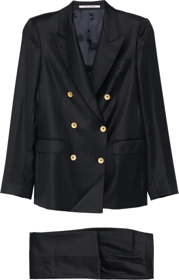 Tagliatore Double-Breasted Pinstripe Blazer
