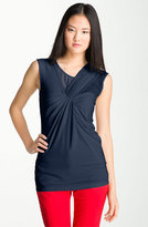 Thumbnail for your product : Vince Camuto Pleat Shoulder Mixed Media Top
