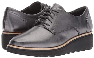 clarks platform oxfords