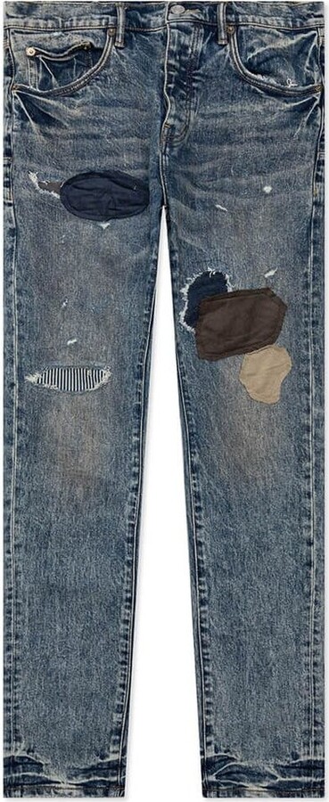 Purple Brand Patchwork Distressed Jeans