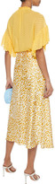 Thumbnail for your product : Alice + Olivia Julius Ruffle-trimmed Swiss-dot Chiffon Top