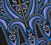 Thumbnail for your product : Bob Mackie Paisley Print Woven Blouse with Zipper Neck Detail