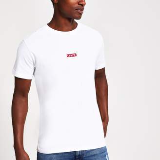 Levi's Mens River Island White logo T-shirt