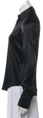 Ralph Lauren Black Label Button-Up Silk Blouse