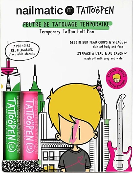 nailmatic Nyc Tattoo Pen Set for Kids - 5-7 Years