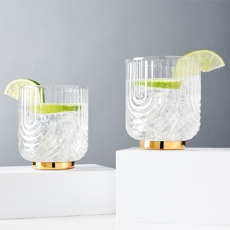 Viski Meridian Highball Glasses Set Of 2 - Vintage Drinking Glass