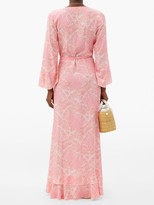 Thumbnail for your product : Melissa Odabash Cheryl Ruffled Leaf-print Maxi Wrap Dress - Pink Print