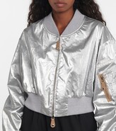 Thumbnail for your product : Stella McCartney Linen cropped bomber jacket