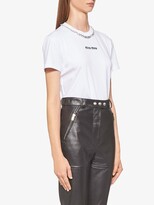 Thumbnail for your product : Miu Miu embroidered crystal neck T-shirt