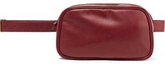 The Row Leather Belt Bag - Burgundy