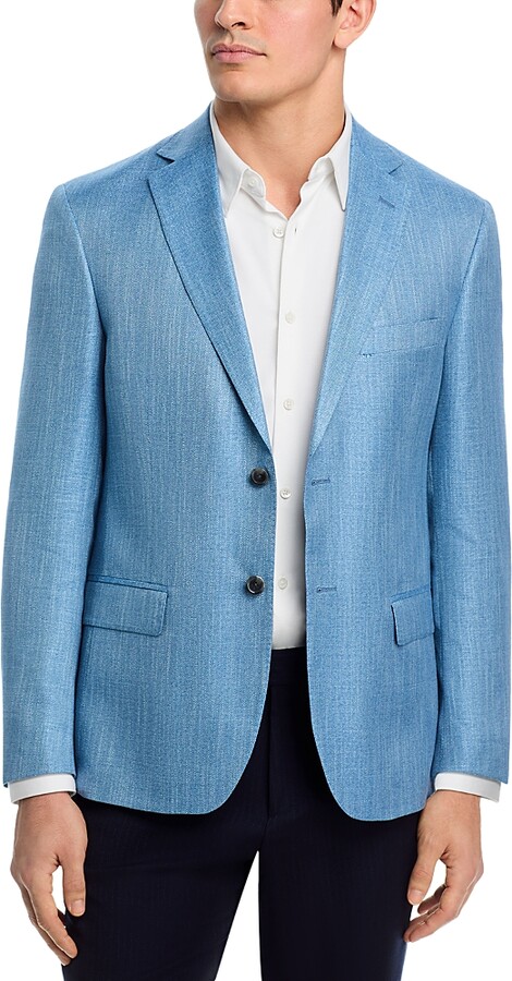 The Men's Store at Bloomingdale's Viscose Bamboo Textured Solid Regular Fit Classic Jacket - Exclusive