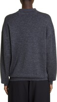 Thumbnail for your product : The Row Deja Mélange Cashmere, Silk & Hemp Blend Polo Sweater
