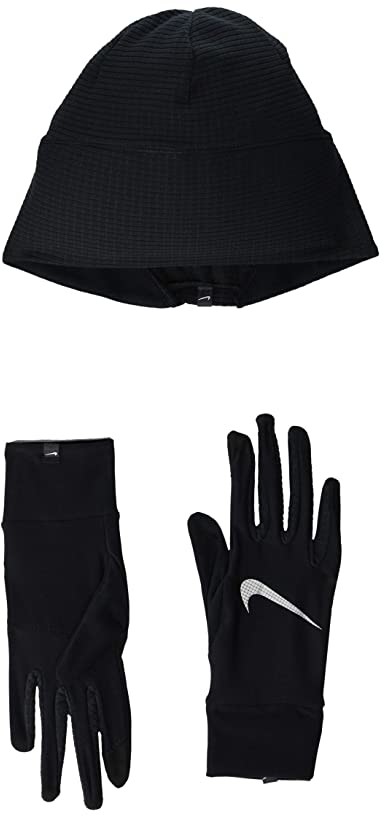 Nike Essential Running Hat and Glove Set (Black/Black/Silver) Gore-Tex  Gloves - ShopStyle