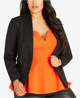 Thumbnail for your product : City Chic Trendy Plus Size Belted Blazer
