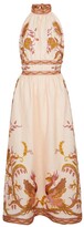 Thumbnail for your product : Zimmermann Cassia halterneck floral linen midi dress