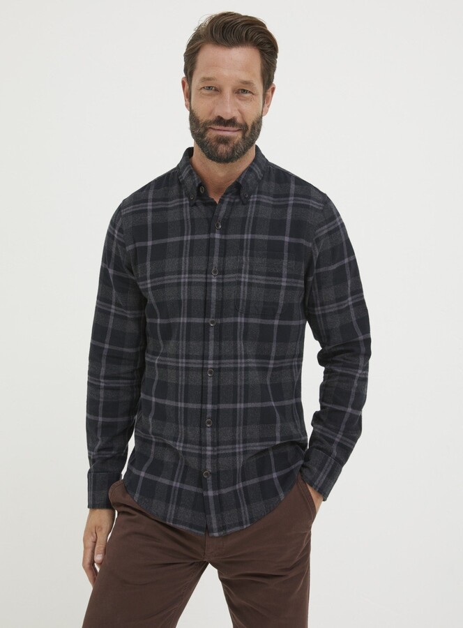 Fat Face Men's Black FATFACE Selwood Check Shirt ShopStyle