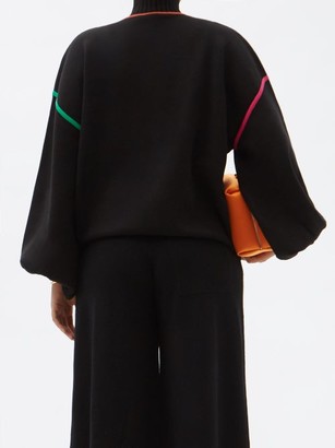 Roksanda Azalea High-neck Embroidered Sweater - Black Multi