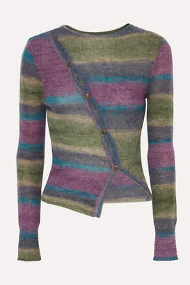 Jacquemus Button-detailed Striped Knitted Sweater