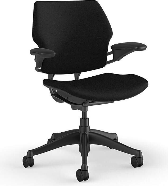 Humanscale Freedom Ergonomic Fabric Swivel Task Chair, Black (F111GFT10XFSHNSC)