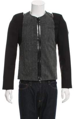 Maison Margiela 2016 Structured Wool-Paneled Jacket grey 2016 Structured Wool-Paneled Jacket
