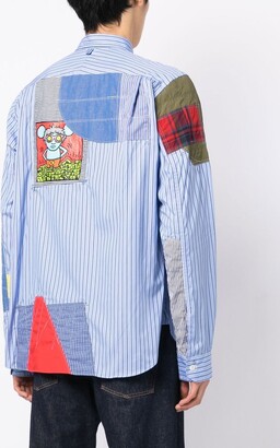Junya Watanabe Multicolour Patchwork Striped Shirt