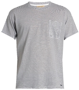 Burberry Crew-neck striped cotton-blend T-shirt