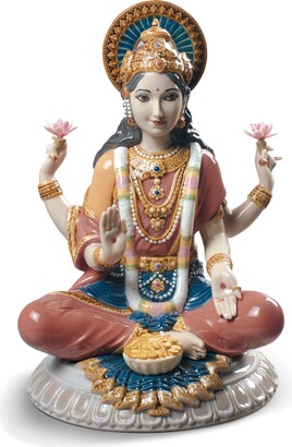 Lladro Goddess Sri Lakshmi Figurine