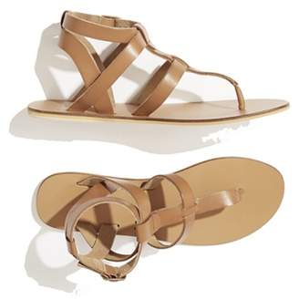 Warehouse Leather Toe Post T-Bar Sandals