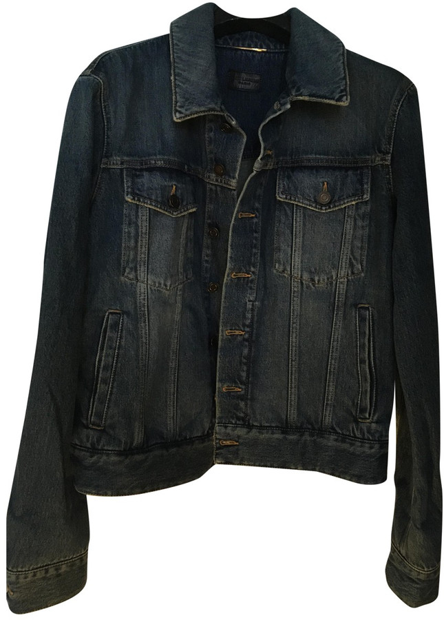 blue saint black denim jacket