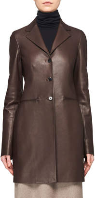 The Row Nedifa 3-Button Leather Coat