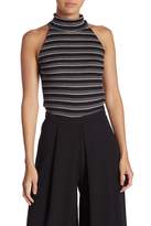 Thumbnail for your product : GOOD LUCK GEM Striped Mock Neck Tank Top