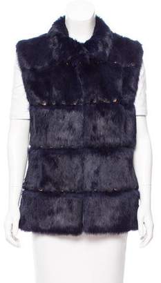 Glamour Puss Glamourpuss Embellished Fur Vest w/ Tags