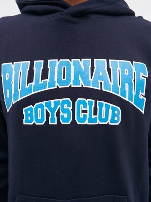 Billionaire Boys Club Logo-print Cotton-jersey Hooded Sweatshirt - Navy