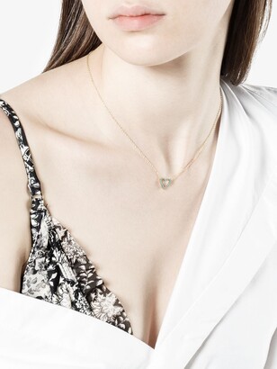 Rosa de la Cruz Chain Heart Pendant Necklace