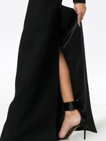 Thumbnail for your product : Saint Laurent Plunging Sweetheart Neck Wool Column Dress