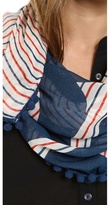 Thumbnail for your product : Tory Burch Fleet Stripe Scarf
