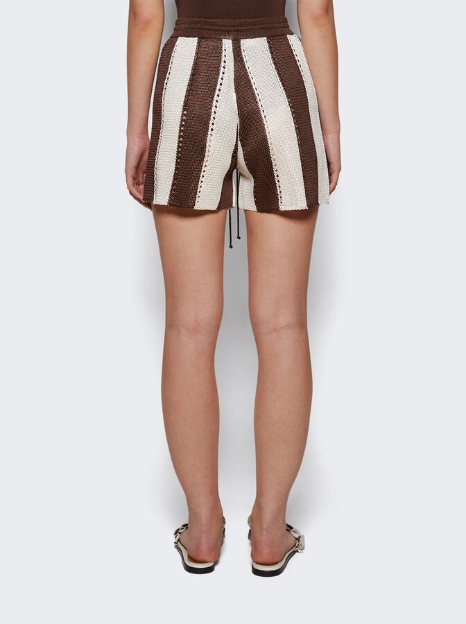 Calle Del Mar Cabana Stripe Short Chocolate Stripe
