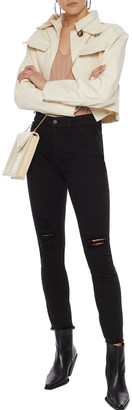 DL1961 Farrow Cropped Distressed High-rise Skinny Jeans