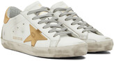 Thumbnail for your product : Golden Goose SSENSE Exclusive White & Gold Super-Star Classic Sneakers