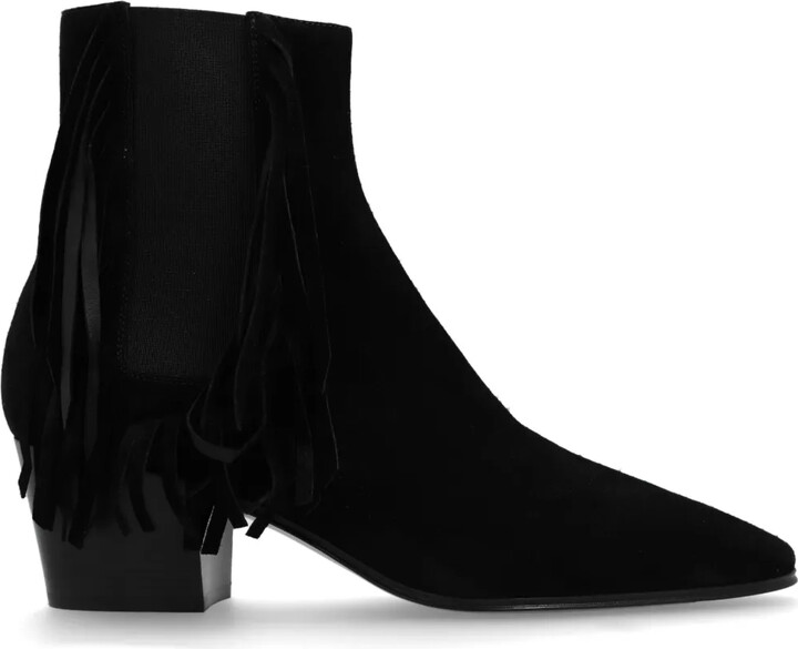 Casadei Fringed Ankle Boots