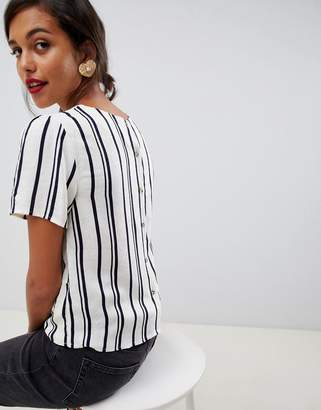 Oasis blouse with knot detail in stripe