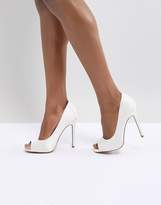 Thumbnail for your product : ASOS Design Praise Bridal Peep Toe High Heels